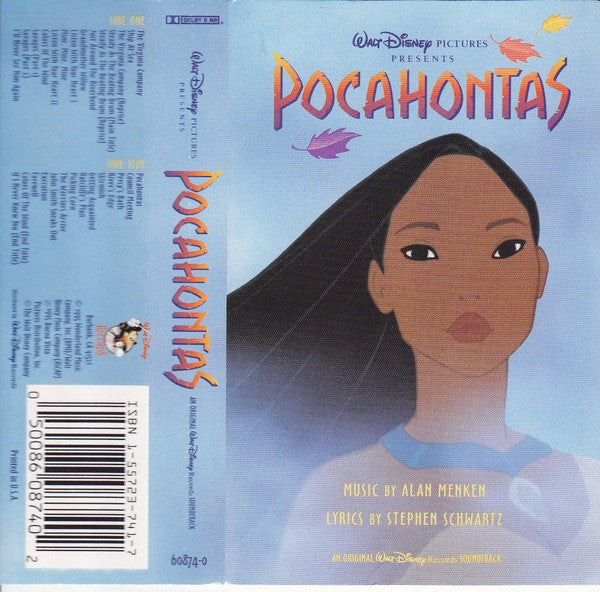 Original Walt Disney Records Soundtrack - Pocahontas by Alan Menken & Stephen Schwartz (Cassette Album, NM/M Condition) - Perfect for Disney Fans, Collectors & 90s Nostalgia