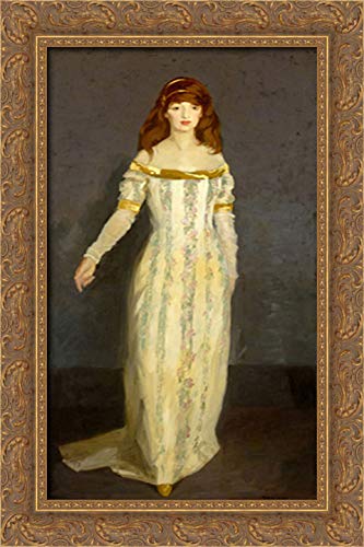 Robert Henri Gold Ornate Wood Framed Canvas Art - 16x24 Masquerade Dress Wall Decor for Living Room, Bedroom & Office