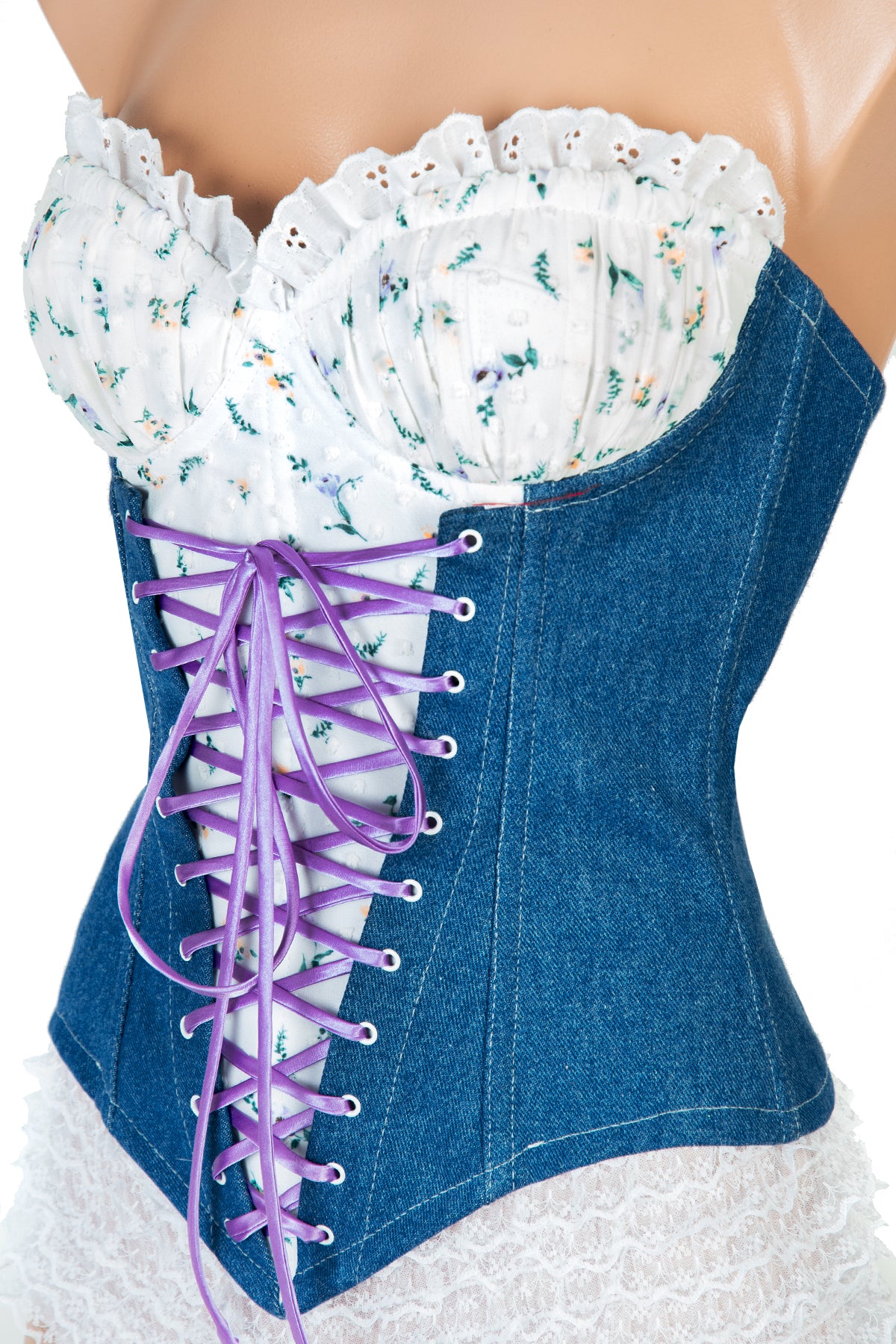 Bridgette Lace Up Corset Top - Women's Fashion Corset Bustier for Waist Training & Body Shaping | Perfect for Burlesque, Cosplay, and Evening Wear