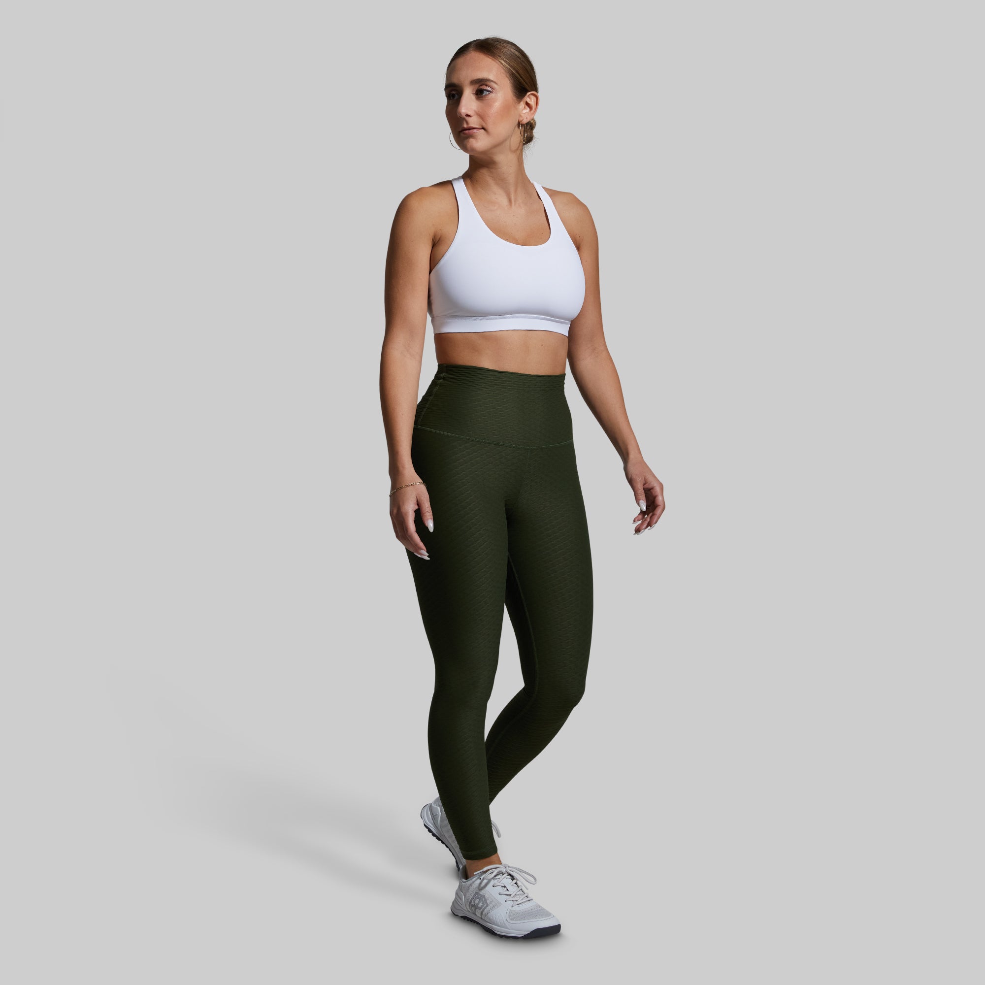 Paragon Tactical Green Leggings for Women - High Waist Yoga Pants, Workout Running & Gym Tights - Comfortable & Stretchy Fitness Legwear for Active Lifestyle