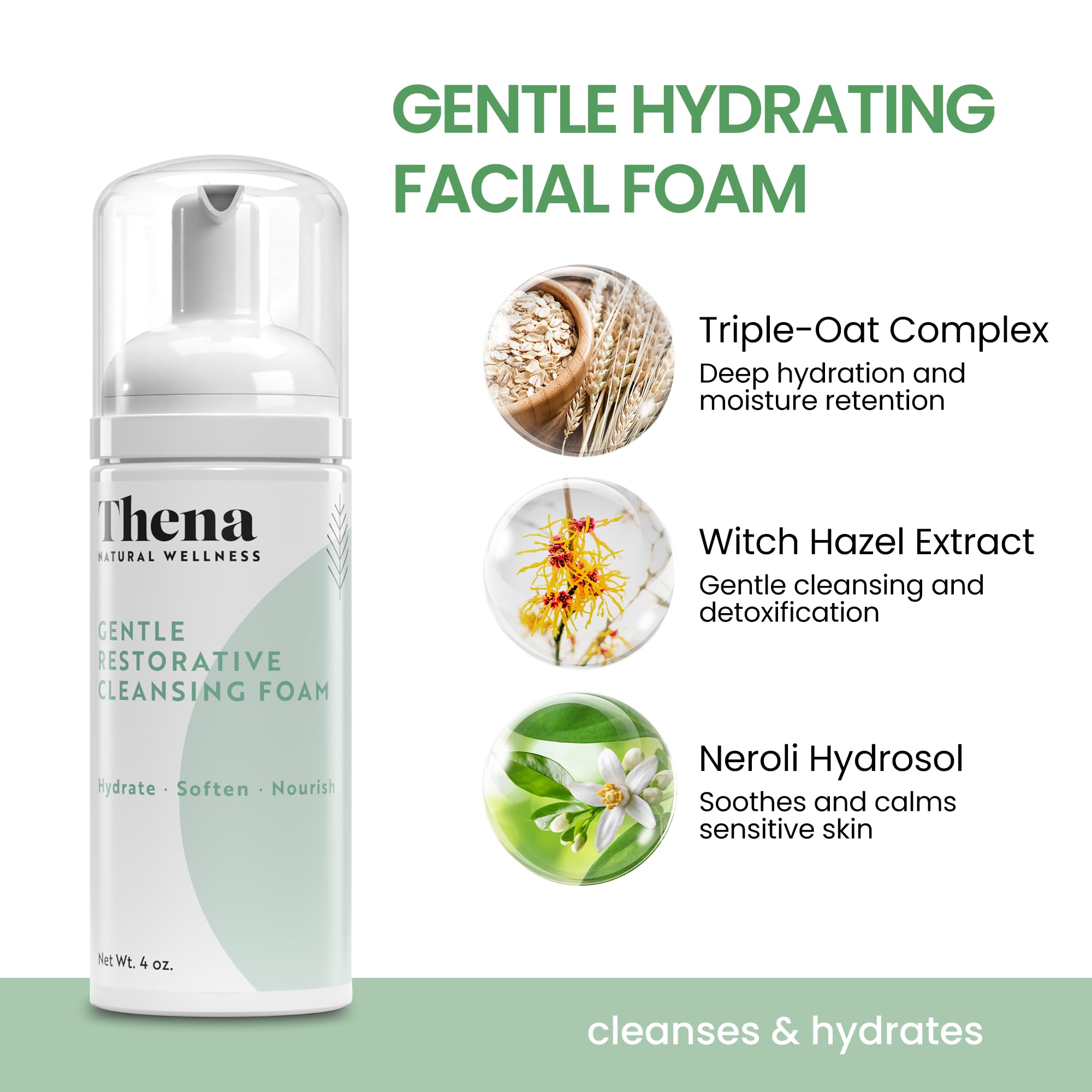 Thena RESTORE Face & Body Skin Care Set - Manuka Honey Facial Cleanser, Moisturizing Cream & Body Lotion - Repair & Nourish Skin Barrier - Natural Organic Anti-Aging Skincare for Women & Men - Perfect for Daily Hydration & Nighttime Repair Routine