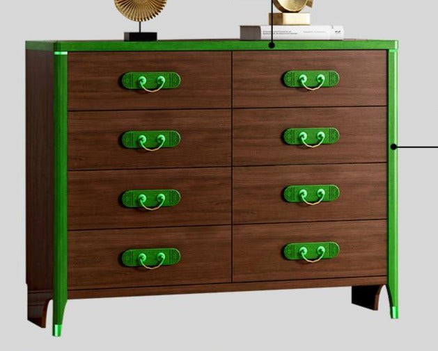 Japanese Style Solid Wood Chest of Drawers - 5 Drawer Storage Cabinet with Classic Frame for Bedroom, Living Room & Office Organization