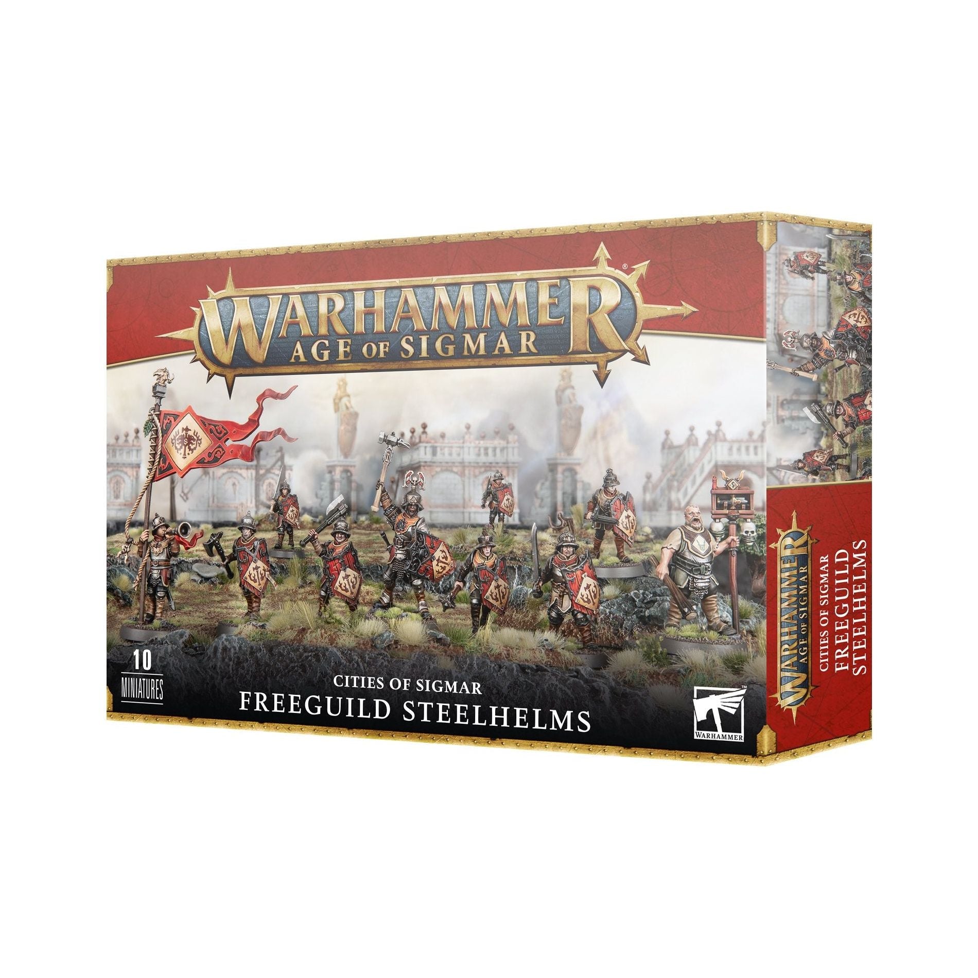 Warhammer Age of Sigmar Freeguild Steelhelms Miniatures – Cities of Sigmar Army Set for Tabletop Wargaming & Collecting