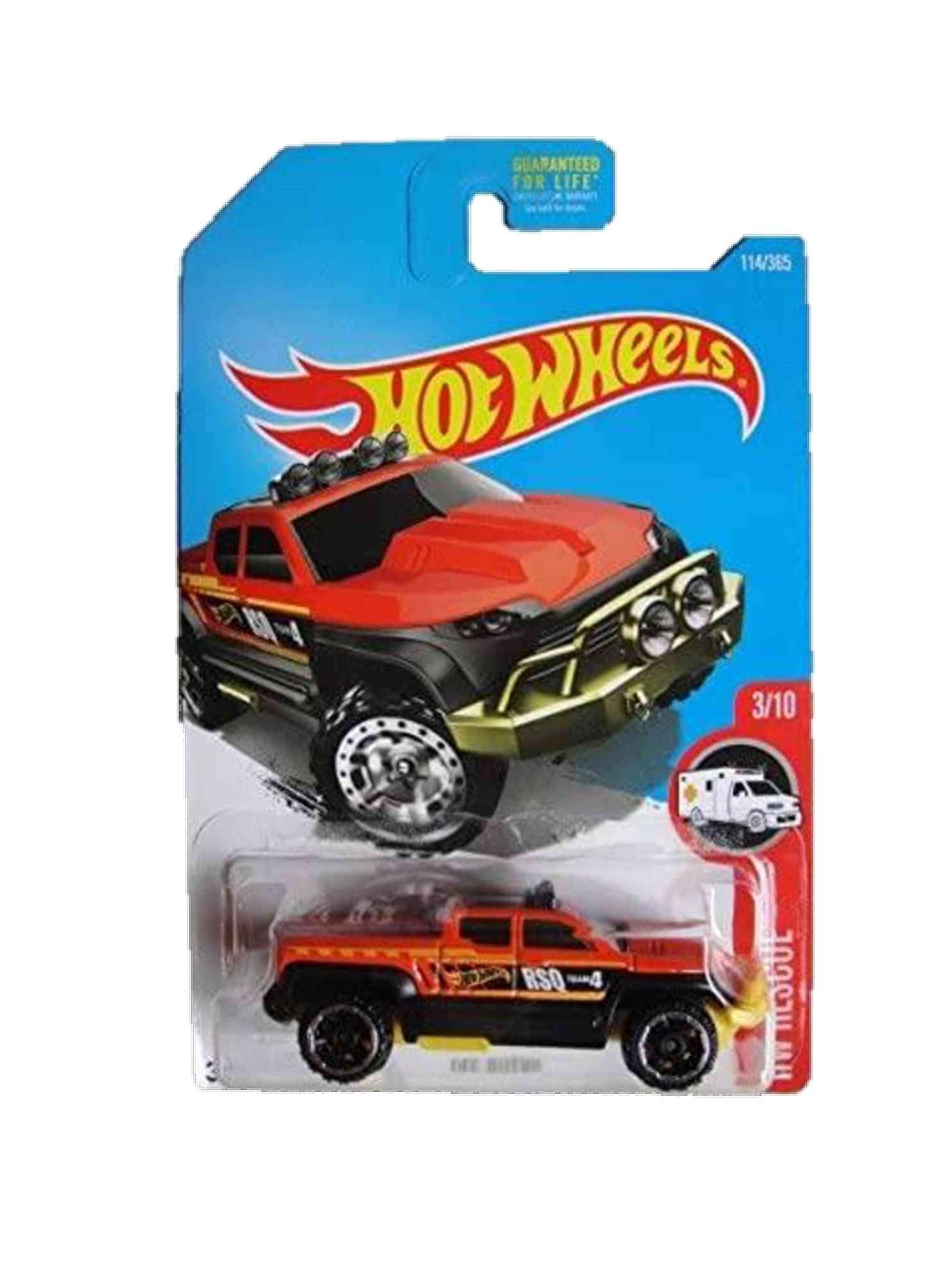 Hot Wheels Rescue 3 of 10 - Orange & Black Off Duty 114 of 365 Diecast Car - Collectible Toy for Kids & Adults - Perfect for Play, Display & Gifting