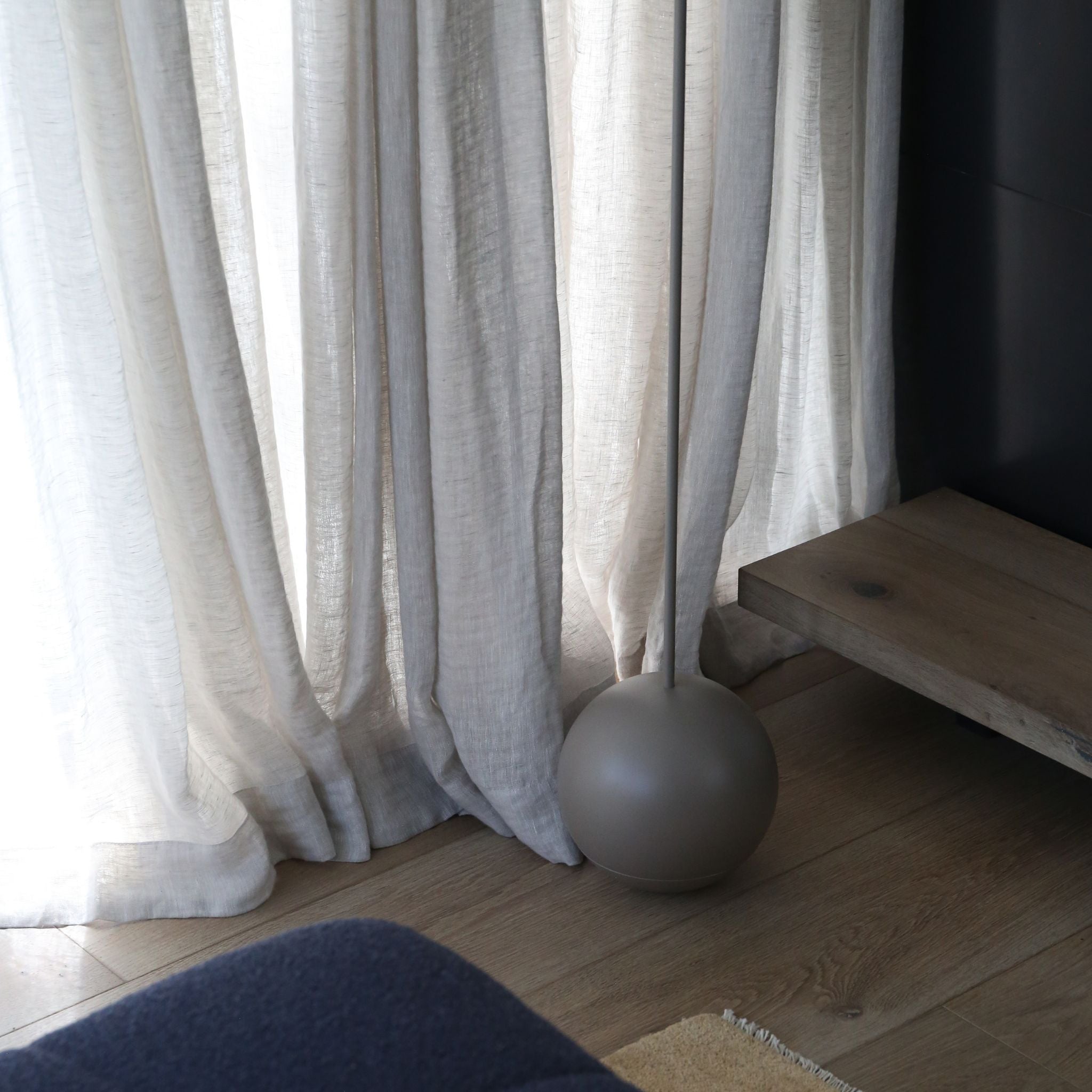MADE BY PEN Sway Floor Lamp in Warm Grey - Modern Adjustable Standing Light for Living Room, Bedroom, or Office Decor