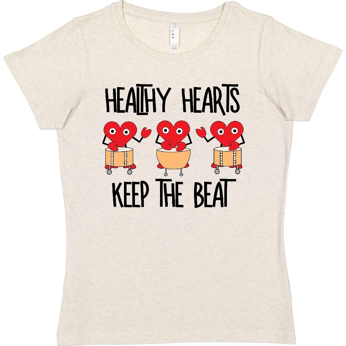 Inktastic Healthy Hearts Women's T-Shirt - Cute Heart Print Casual Tee for Women - Perfect for Everyday Wear, Workouts & Heart Health Awareness