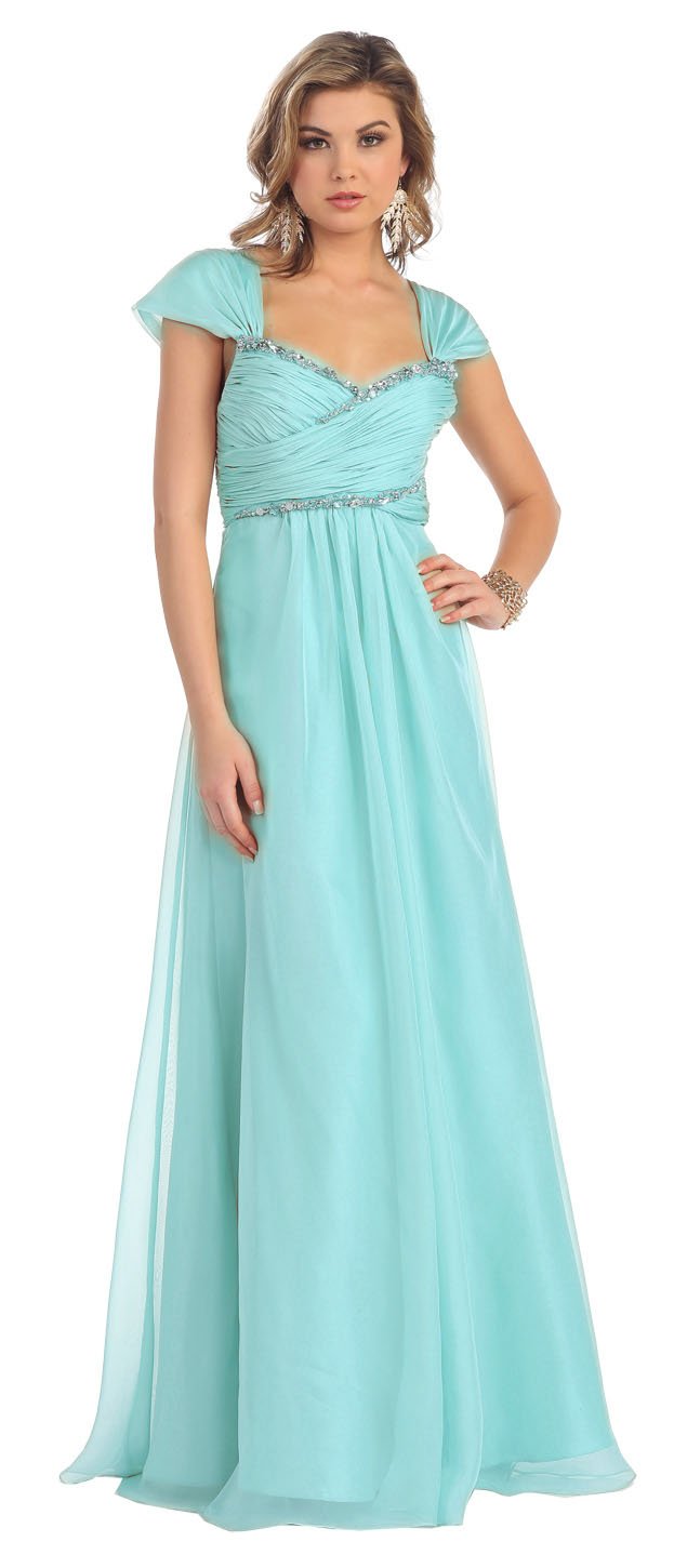 US Fairytales Bridesmaid Chiffon Prom Dress Long Gown #21093 - Elegant Formal Evening Gown for Weddings, Parties & Special Occasions