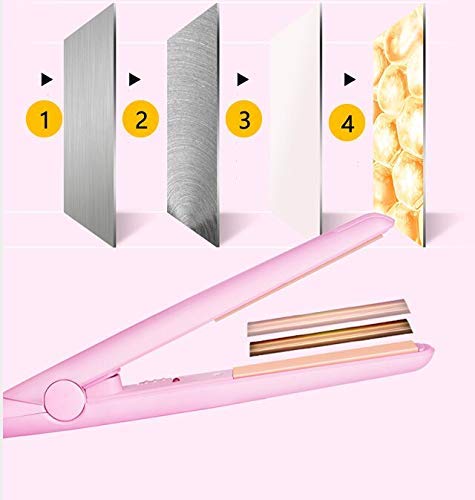 WIDEROZONE Mini Ultra-Thin Hair Straightener for Women - Travel Size Flat Iron with Adjustable Temperature (White, Purple, Pink, Green) | Perfect for Home Use, Travel & On-the-Go Styling