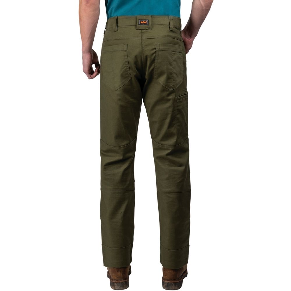 Walls Ditchdigger All-Season Twill Double Knee Men's Work Pants YP96 - Olive Green | Durable Construction Workwear for Outdoor Labor, Farming & Heavy Duty Jobs