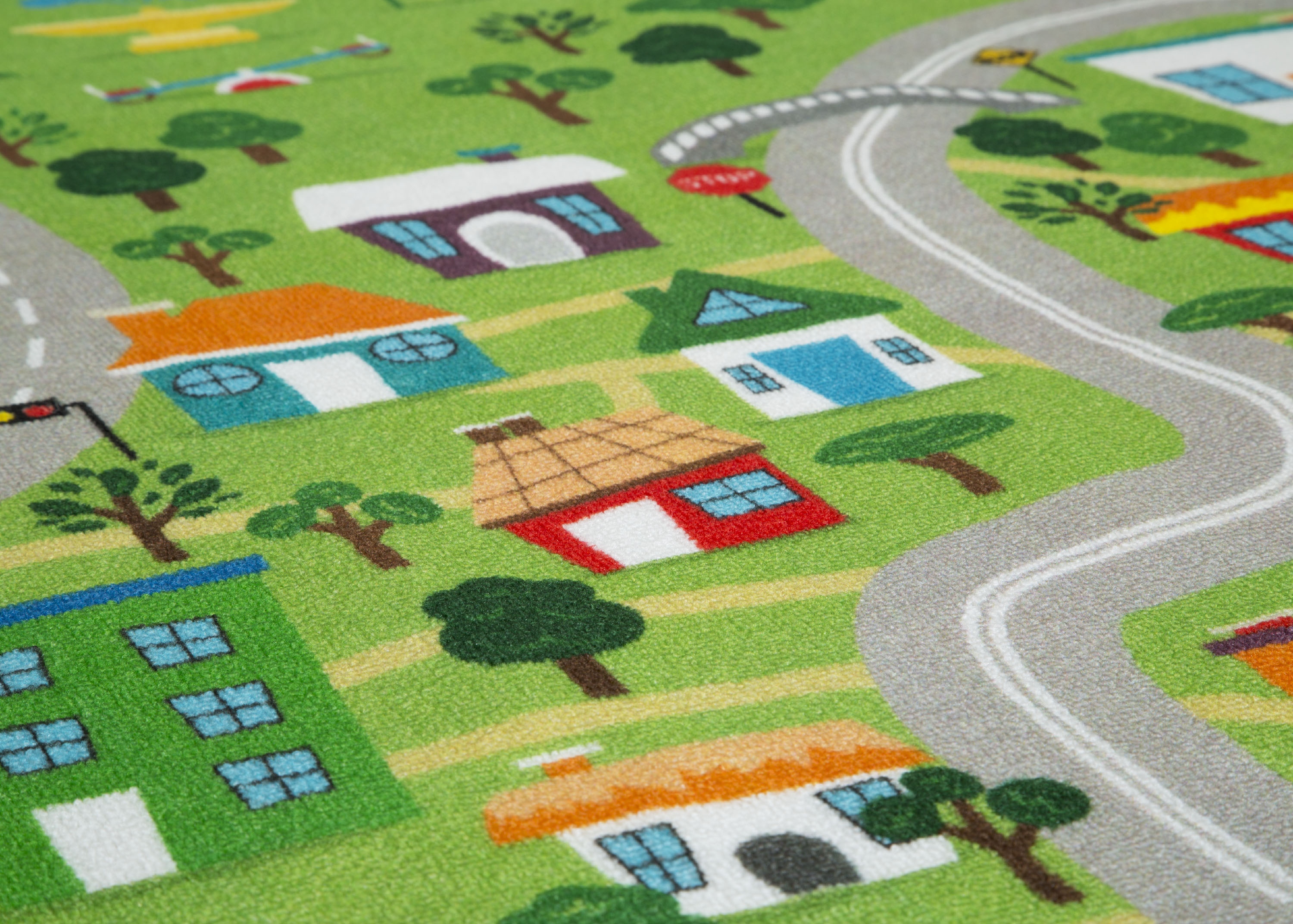 Extra Large 78x54 Inch Road Map Activity Rug for Kids - Playroom & Classroom Carpet for Boys and Girls - Perfect for Learning Geography & Pretend Play
