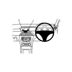 ClicOn No Holes Center Dash Mount for Mercedes Benz C Class (W204) 2011-2014 - Perfect for GPS, Phone & Dash Cam Installation - Secure & Damage-Free Car Accessory