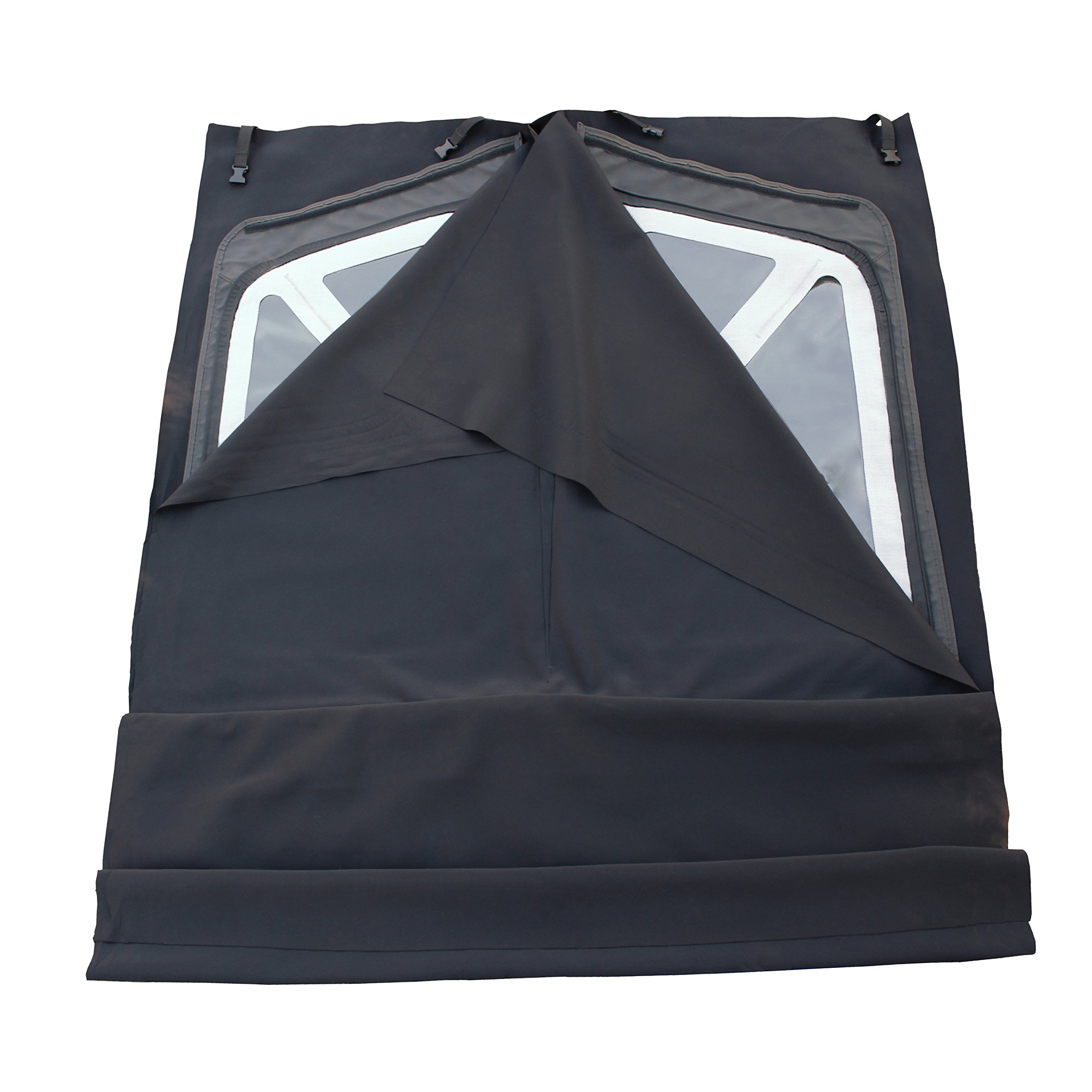 Rightline Gear 100J78-B Black Jeep Soft Top Window Storage Bag - Waterproof & Durable Organizer for Wrangler JK & JL Models - Perfect for Off-Roading & Jeep Accessories Storage