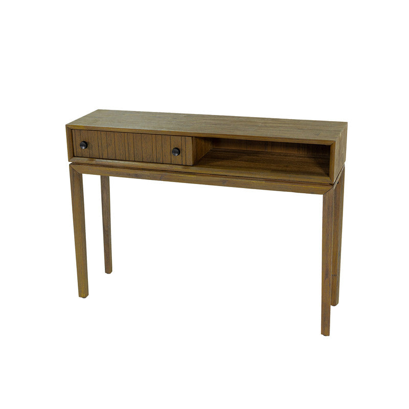 Borgergade 43.5 Sofa Table - Modern End Table with Storage, Chestnut Brown - Perfect for Living Room, Bedroom, or Office Decor