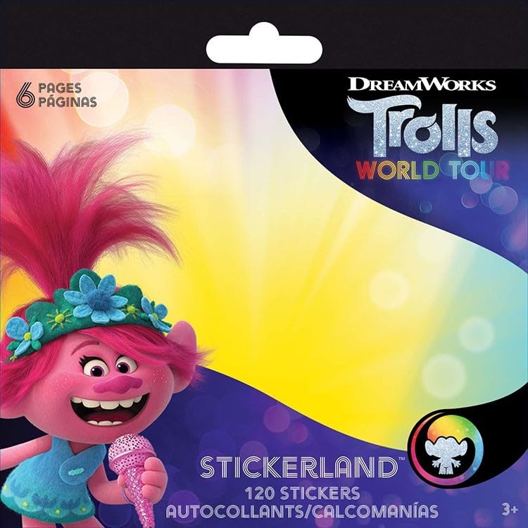 400+ Trolls Stickers Party Decorations Set with Fun Packs & Pens - Perfect for Trolls Themed Birthday Parties, Classroom Rewards, and Kids' Craft Activities
