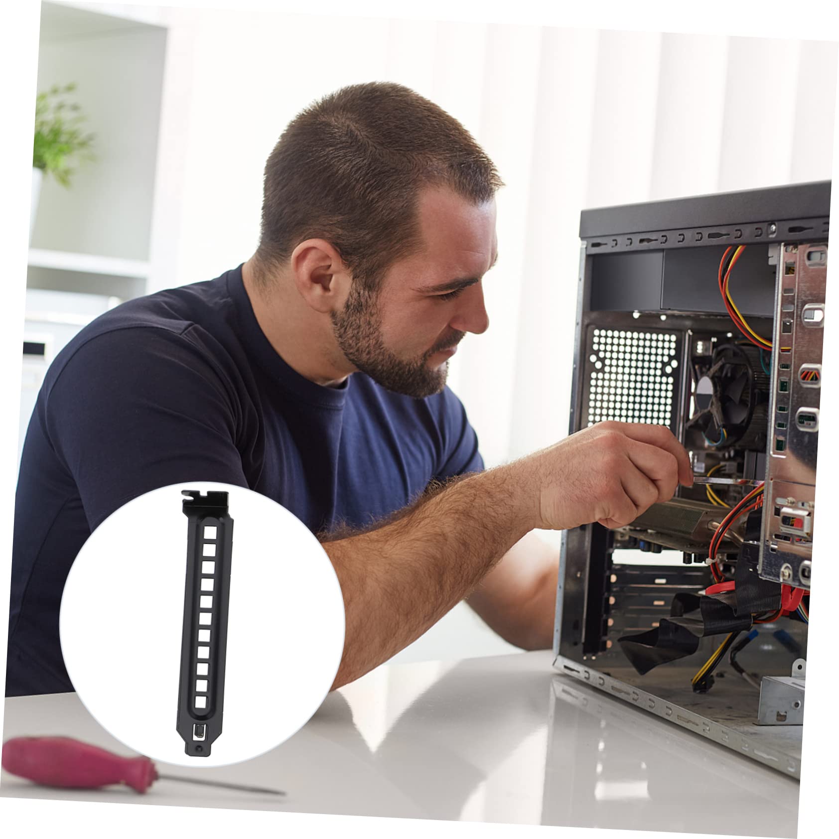 20pcs PCI Slot Covers Blanking Plates - Metal Dust-Proof PCI Slot Fillers for Computer Case, ATX Chassis & RGB PC Builds - Perfect for Dust Protection & Aesthetic PC Customization