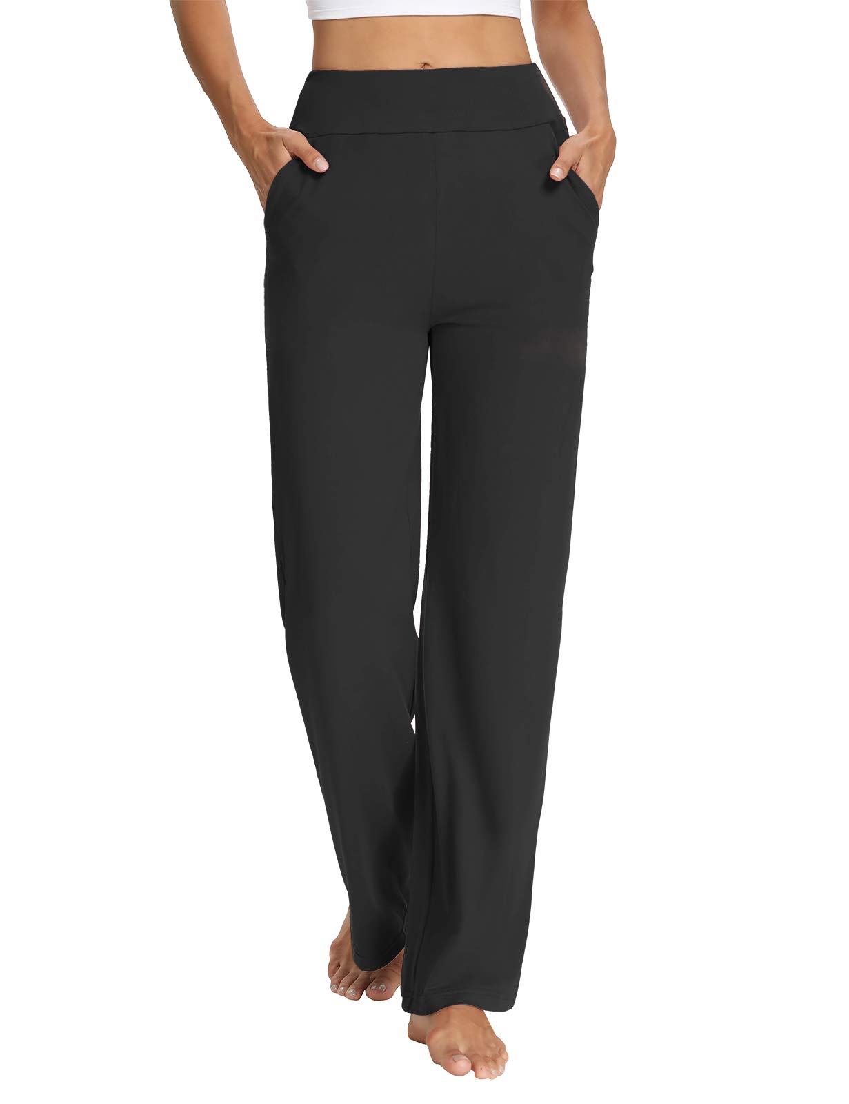 Sarin Mathews Women's Bootcut Yoga Sweatpants - Loose Lounge Pants with Pockets for Workout, Jogging & Comfortable Everyday Wear | Wide Leg Comfy Pants for Yoga, Running, Travel & Relaxation at Home