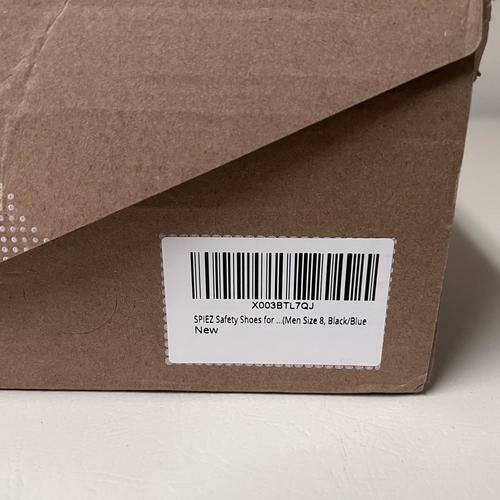 Unisex Composite Toe Safety Shoes - Lightweight Puncture Proof Work Boots Size M8/W9 for Construction, Warehouse & Industrial Workers