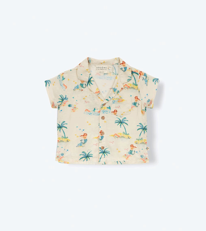 Mermaid Flynn Baby Shirt - Cute Ocean Themed Cotton Top for Infants & Toddlers | Perfect for Beach Outings, Birthday Parties & Photo Shoots