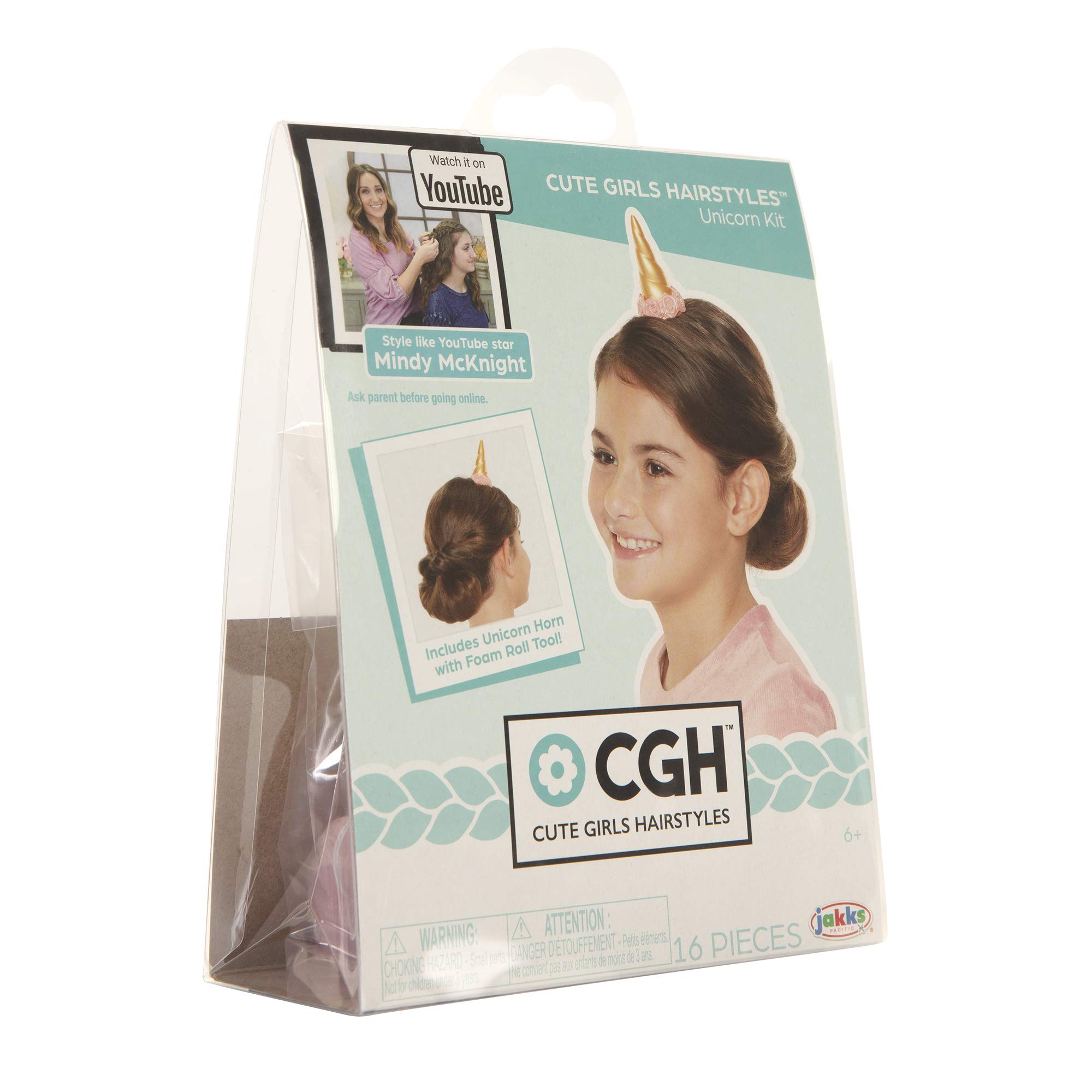 Unicorn Hair Kit with Bun Maker & Foam Roll Tool - Cute Girls Hairstyles Accessories for Party, School & Special Occasions