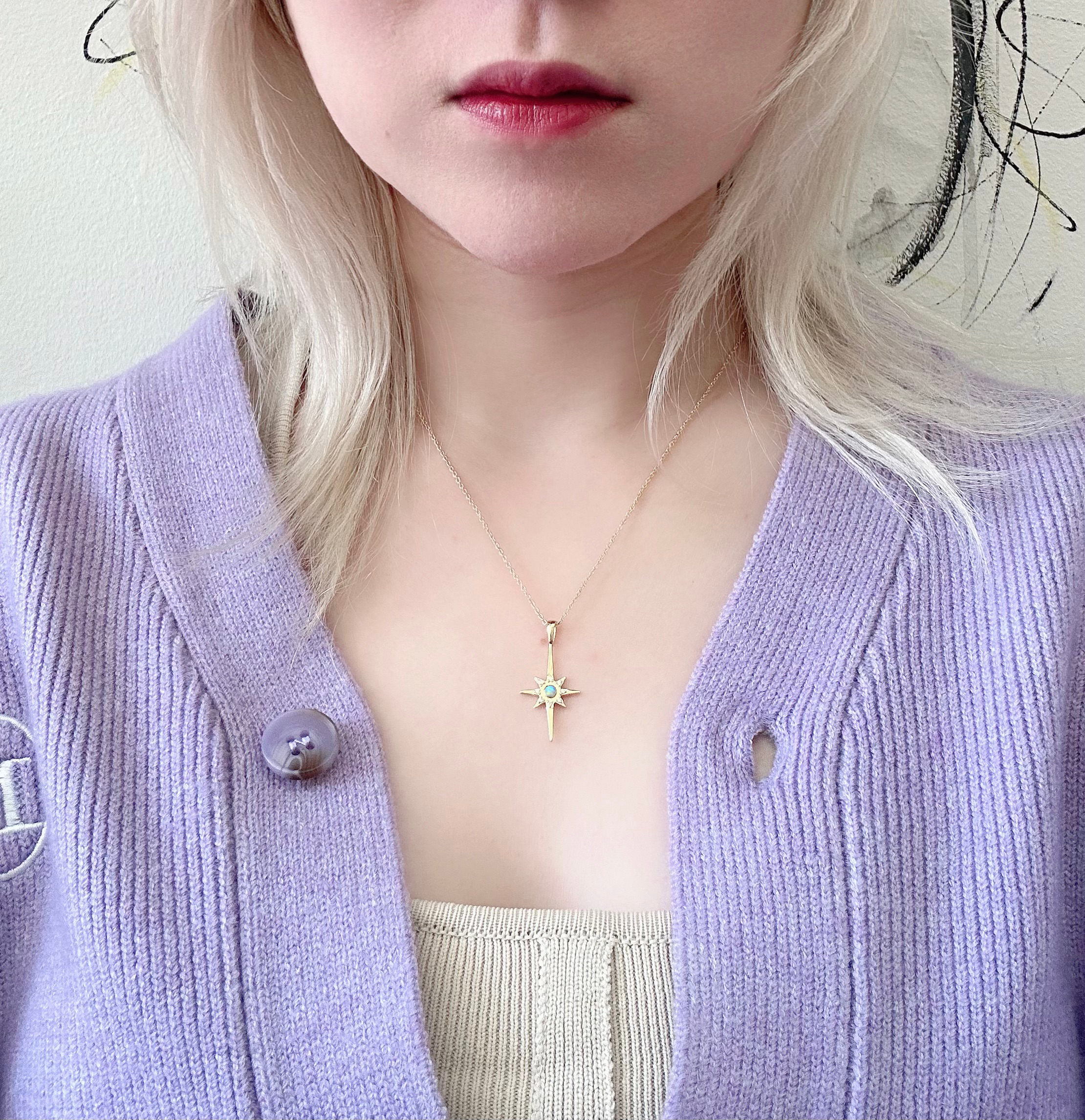 Amare Wear North Star Amulet Necklace - Elegant Silver Pendant for Women & Men - Perfect for Spiritual Healing, Meditation & Everyday Fashion Jewelry