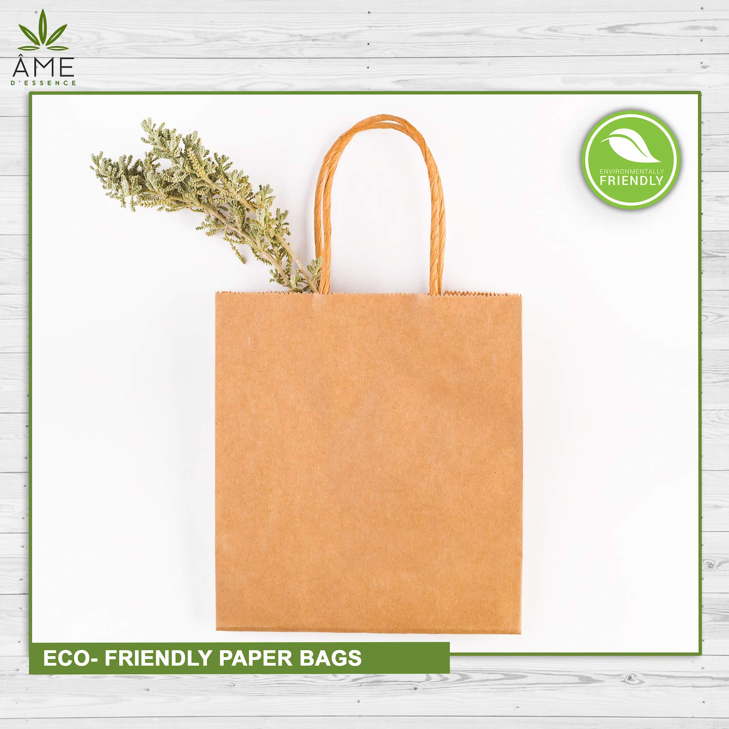 Eco-Friendly Kraft Brown Paper Bags with Handles - Reusable Grocery & Shopping Bags, Recyclable Gift Bags for Groceries, Retail & Parties | Perfect for Farmers Markets, Gift Wrapping & Sustainable Packaging