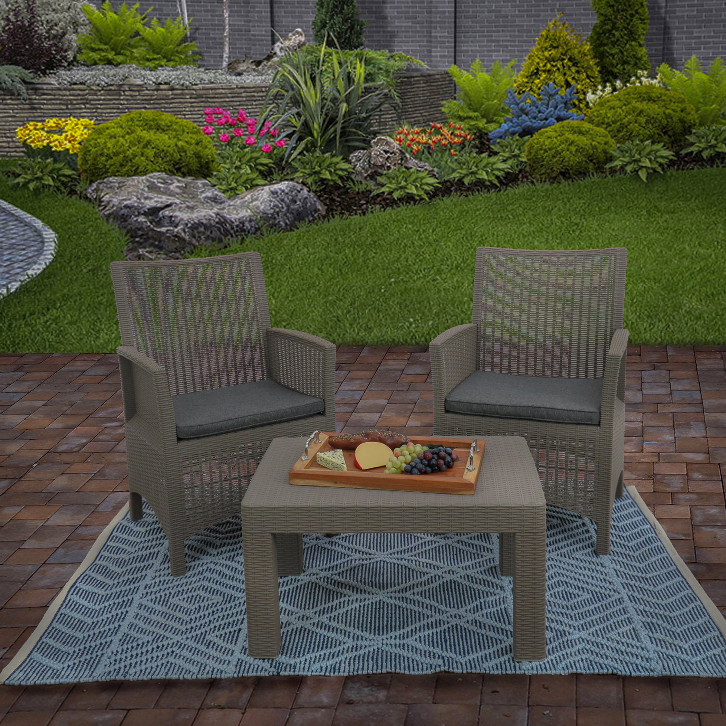 5x7 ft. Navy Blue Hand Woven Outdoor Rug - Waterproof & Durable for Patio, Deck, Garden - Perfect for Outdoor Decor & Entertaining