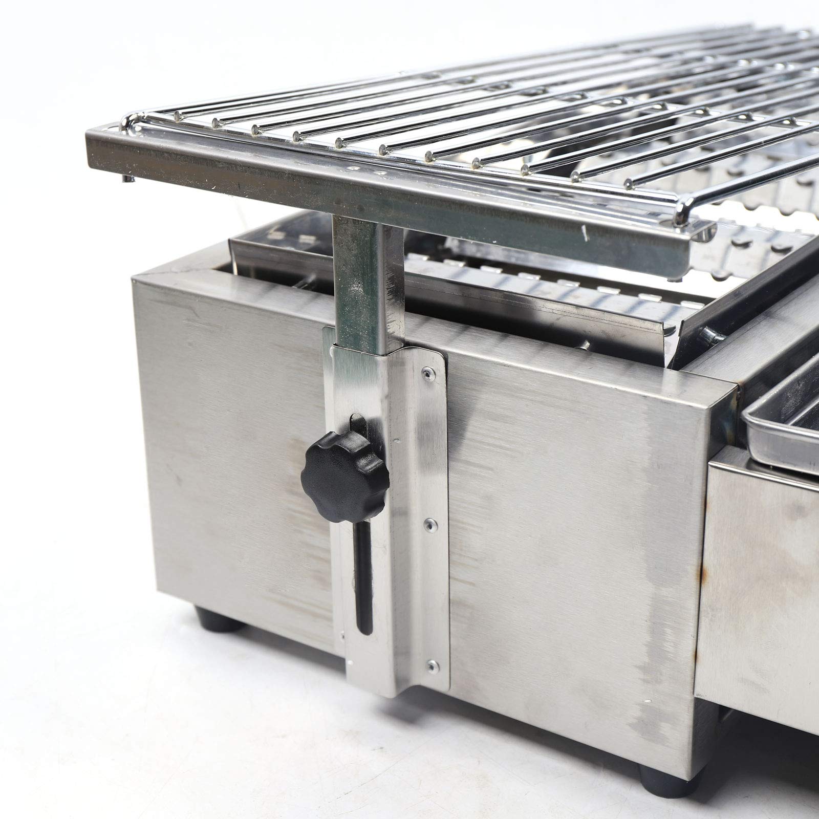 4-Burner Commercial Gas BBQ Grill - 2800PA LPG Outdoor Tabletop Cooker, Stainless Steel Multi-Function Grill for Backyard, Camping & Tailgating Parties