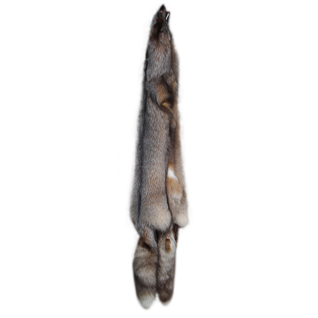 Premium 4XL Crystal Fox Fur Pelt - Luxurious Soft & Warm Winter Accessory for Home Decor, Fashion Coat Trim, or Costume Design