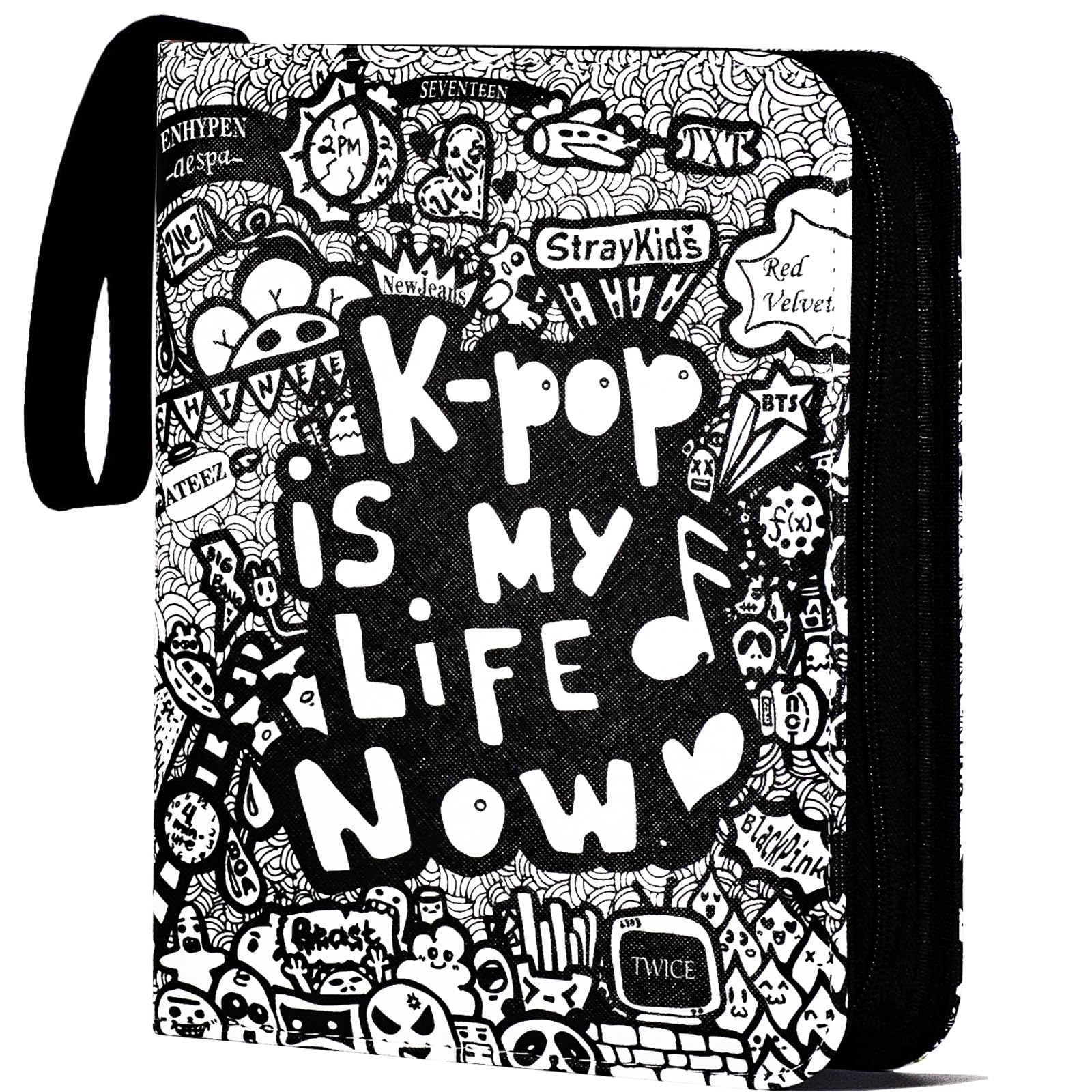 KarlyPro Kpop Photocard Binder - 440 Pocket A5 Album with Korean Stickers, 3-Ring Binder Pages & Card Protectors for Collectors | Perfect for Storing, Organizing, and Displaying Kpop Photocards