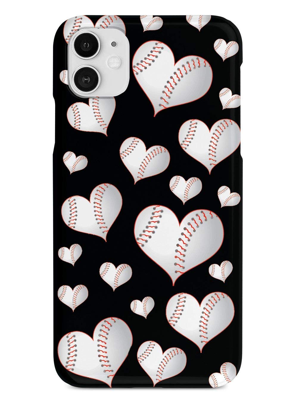 Inspired Cases for iPhone 11 - 3D Textured Protective Phone Cover with Baseball Heart Design - Shockproof & Anti-Scratch Case for Apple iPhone 11 - Perfect for Sports Fans & Daily Use