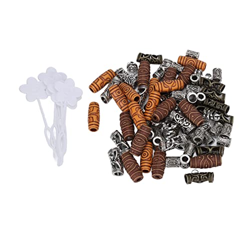 Hair Beads for Braiding & Beard Beads with Beader Tool - Portable Hair Accessories for Men & Women - Perfect for Music Festivals, Raves, and Bohemian Styling