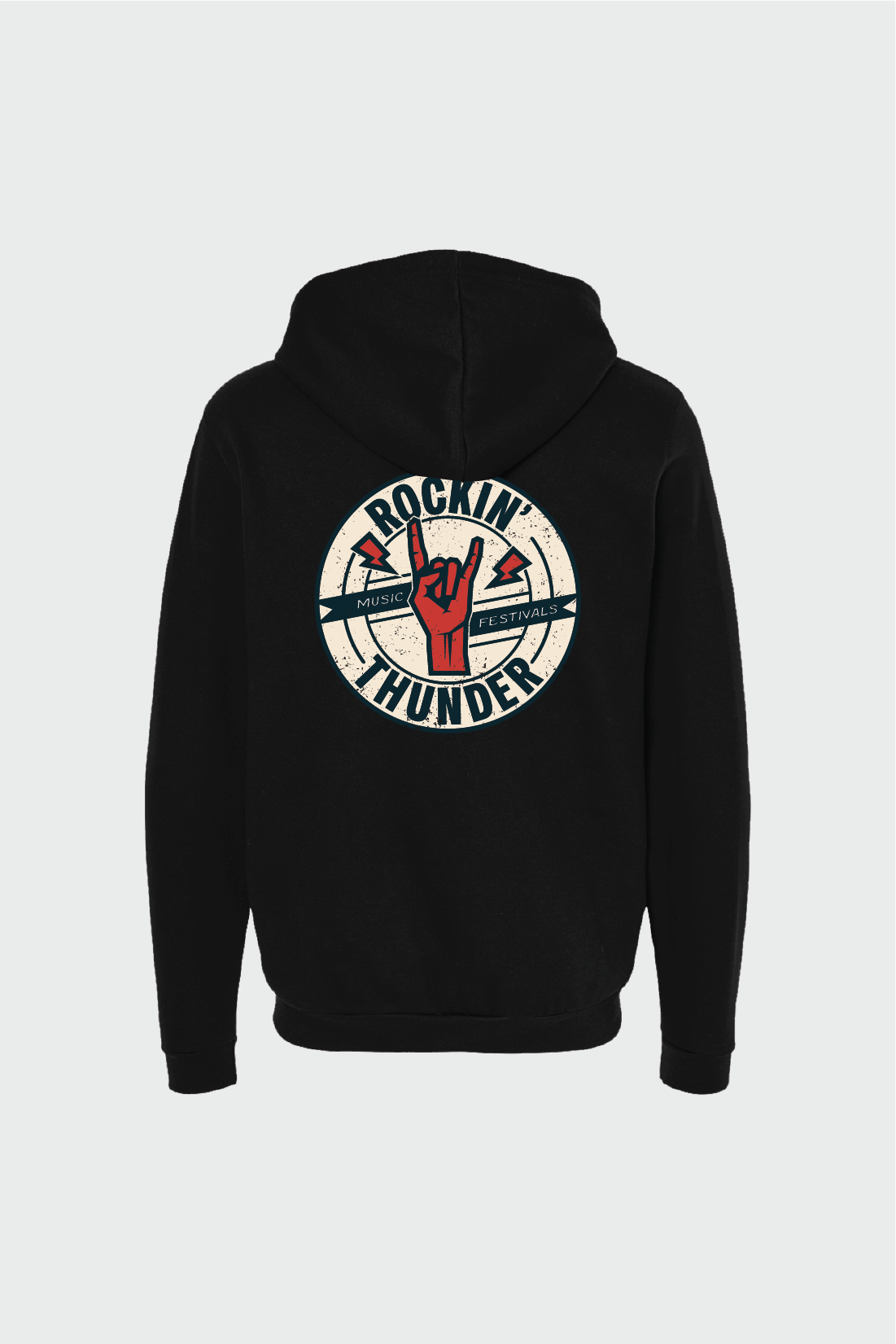 Rockin' Thunder Zip Hoodie for Men & Women - Stylish Fleece Jacket with Front Pockets | Perfect for Outdoor Activities, Casual Wear & Street Fashion