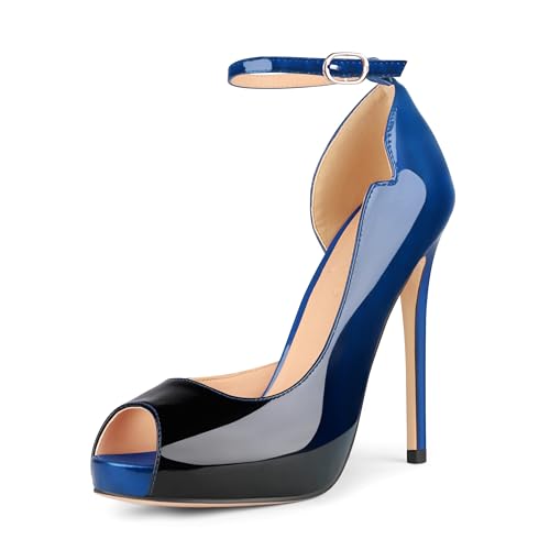 Blue Black With Ankle Straps