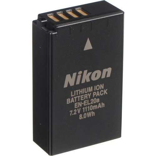 Nikon EN EL20a Rechargeable Lithium Ion Battery Pack (7.2V, 1110mAh) - Compatible with Nikon Coolpix Cameras - Perfect for Travel Photography & Outdoor Shooting