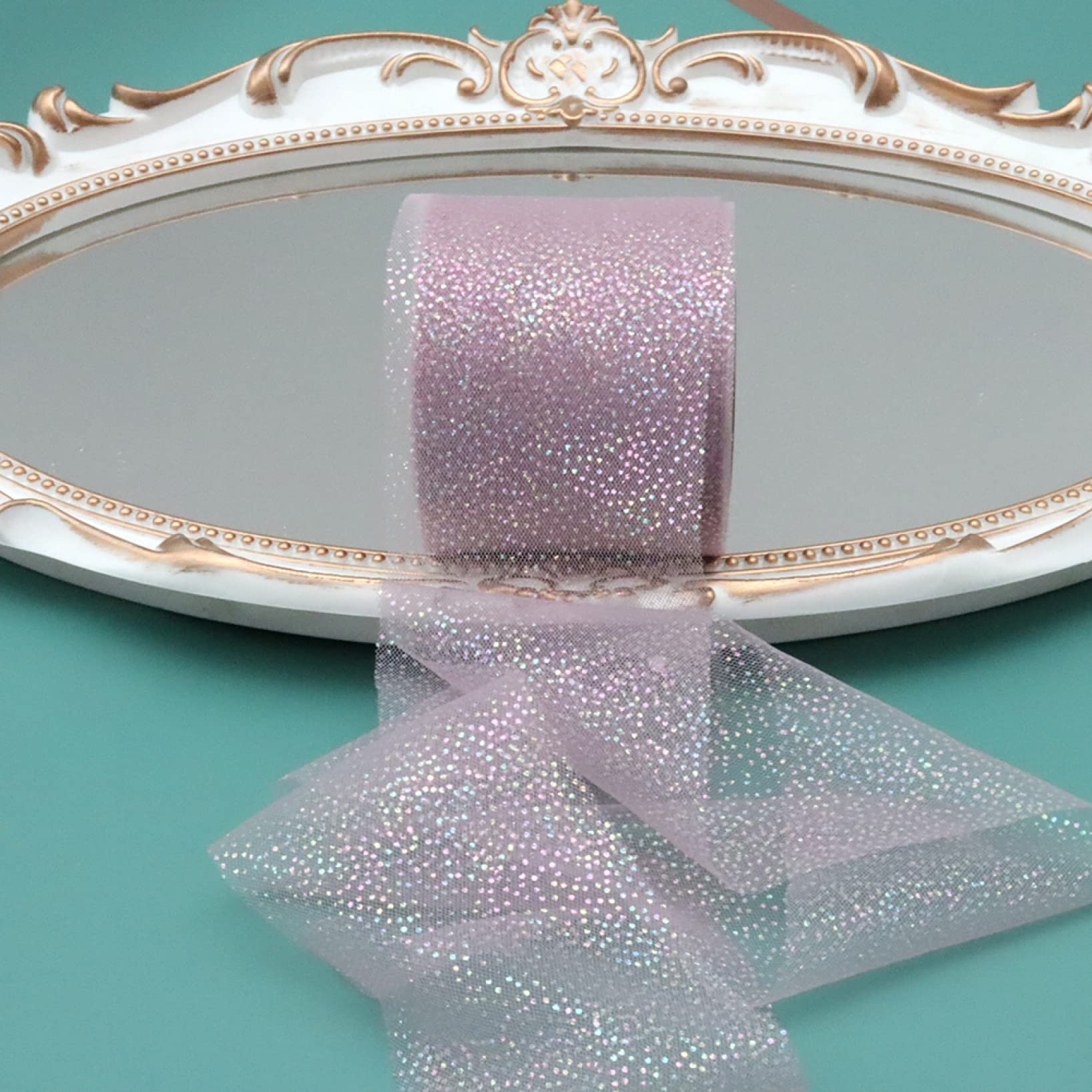 3 Rolls 5 Yards Rainbow Dot Tulle Fabric Ribbon for DIY Hair Bows, Wedding Decorations, Birthday Party Supplies - Perfect for Crafting, Gift Wrapping, and Event Decor