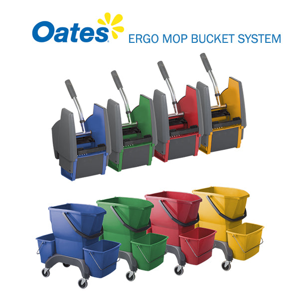 Oates Ezy Ergo Bucket 25 Liter with Presser - Heavy Duty Plastic Pail for Cleaning, Gardening & Construction Works