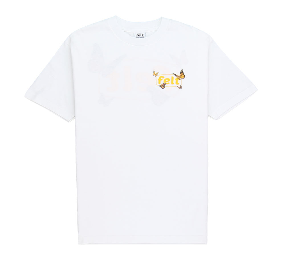 Butterfly Print Work Tee - Comfortable & Stylish Short Sleeve T-Shirt for Women | Perfect for Casual Wear, Office & Outdoor Activities
