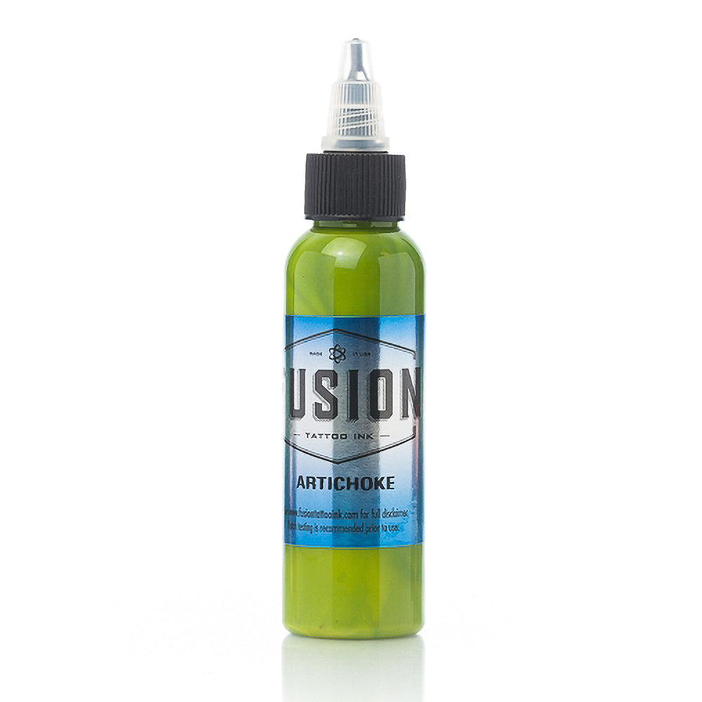Premium Artichoke Green Tattoo Ink - Professional Fusion Ink for Vibrant Tattoos - Choose Your Size (1oz/4oz/8oz) - Perfect for Tattoo Artists & Body Art Enthusiasts