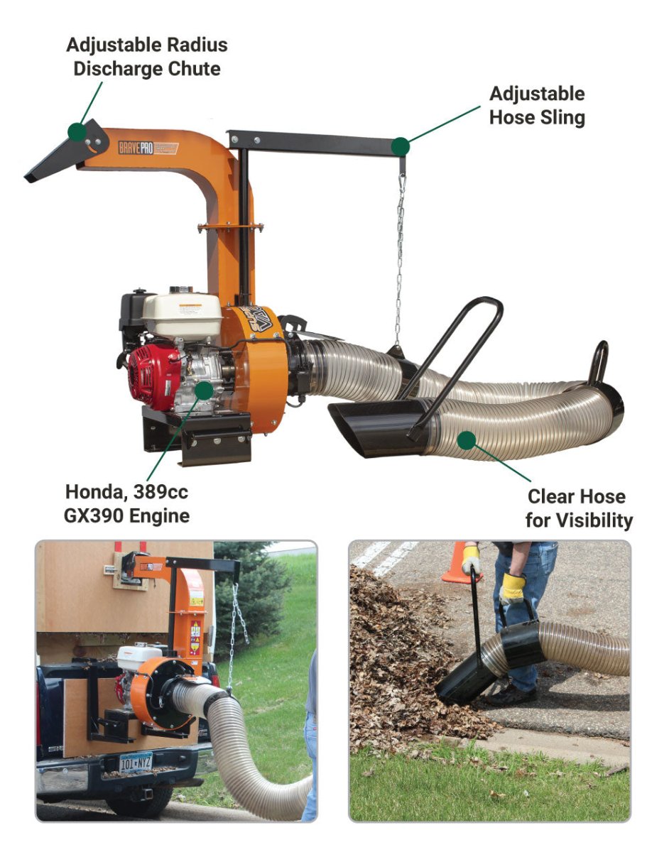 Brave Truck Loader - 3,500 CFM Portable Air Blower with Powerful Honda GX390 Engine - Ideal for Construction Sites, Landscaping, and Industrial Cleaning