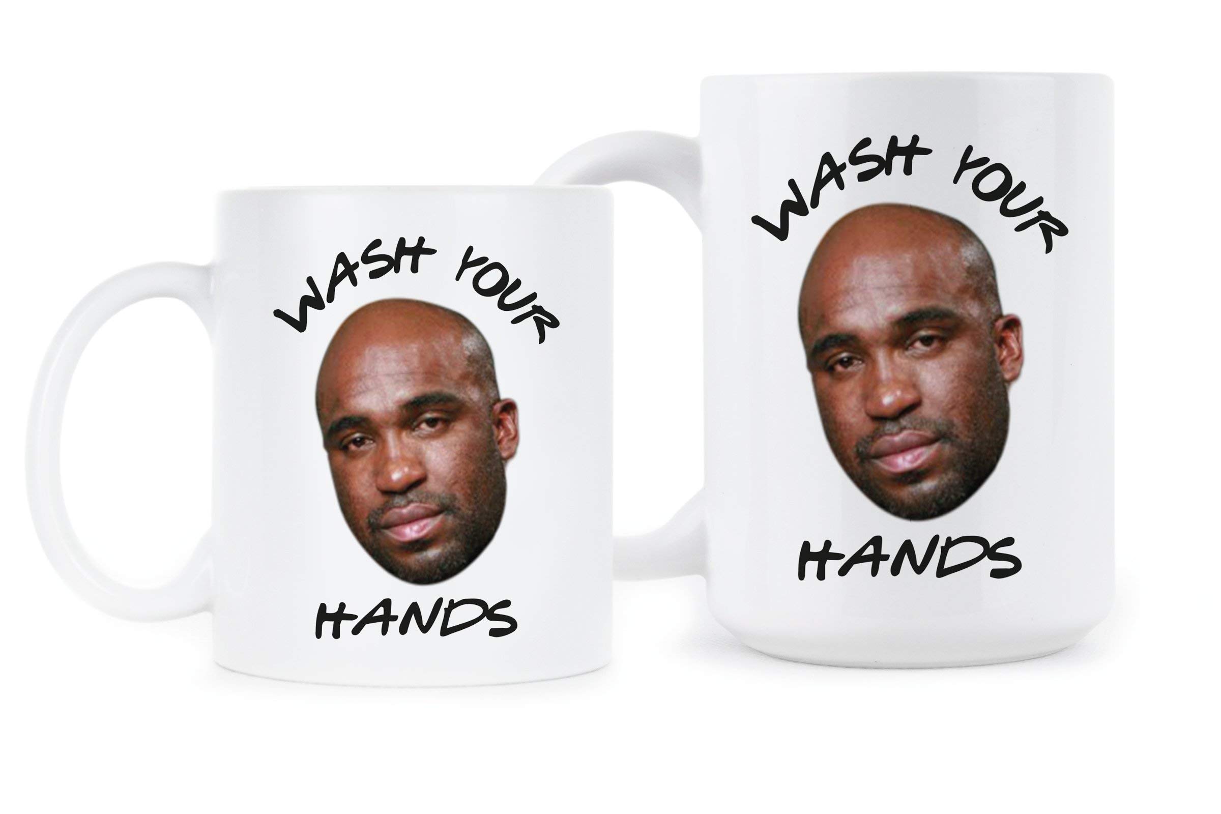 Funny Tom Segura Wash Your Hands Meme Coffee Mug - 11oz Ceramic Cup for Coffee, Tea & Hot Drinks - Perfect Gift for Comedy Fans & Office Humor