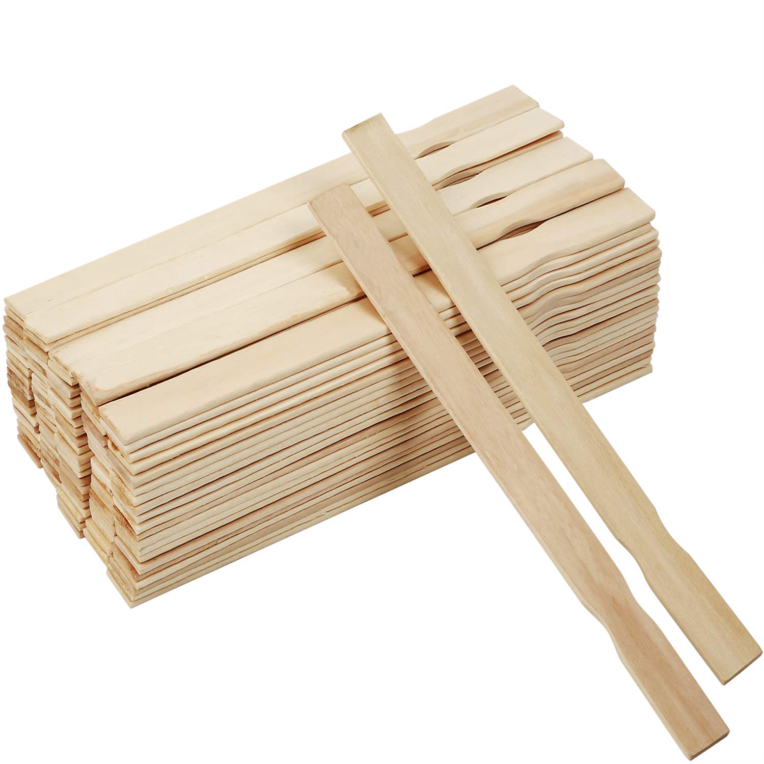 KINJOEK 100-Pack 14 Inch Wooden Paint Stir Sticks - Multi-Purpose Flat Craft Sticks for Paint Mixing, Wall Stirring, Woodworking & Garden Plant Markers - Bulk Gallon Paint Mixing Paddles for DIY Projects & Home Improvement