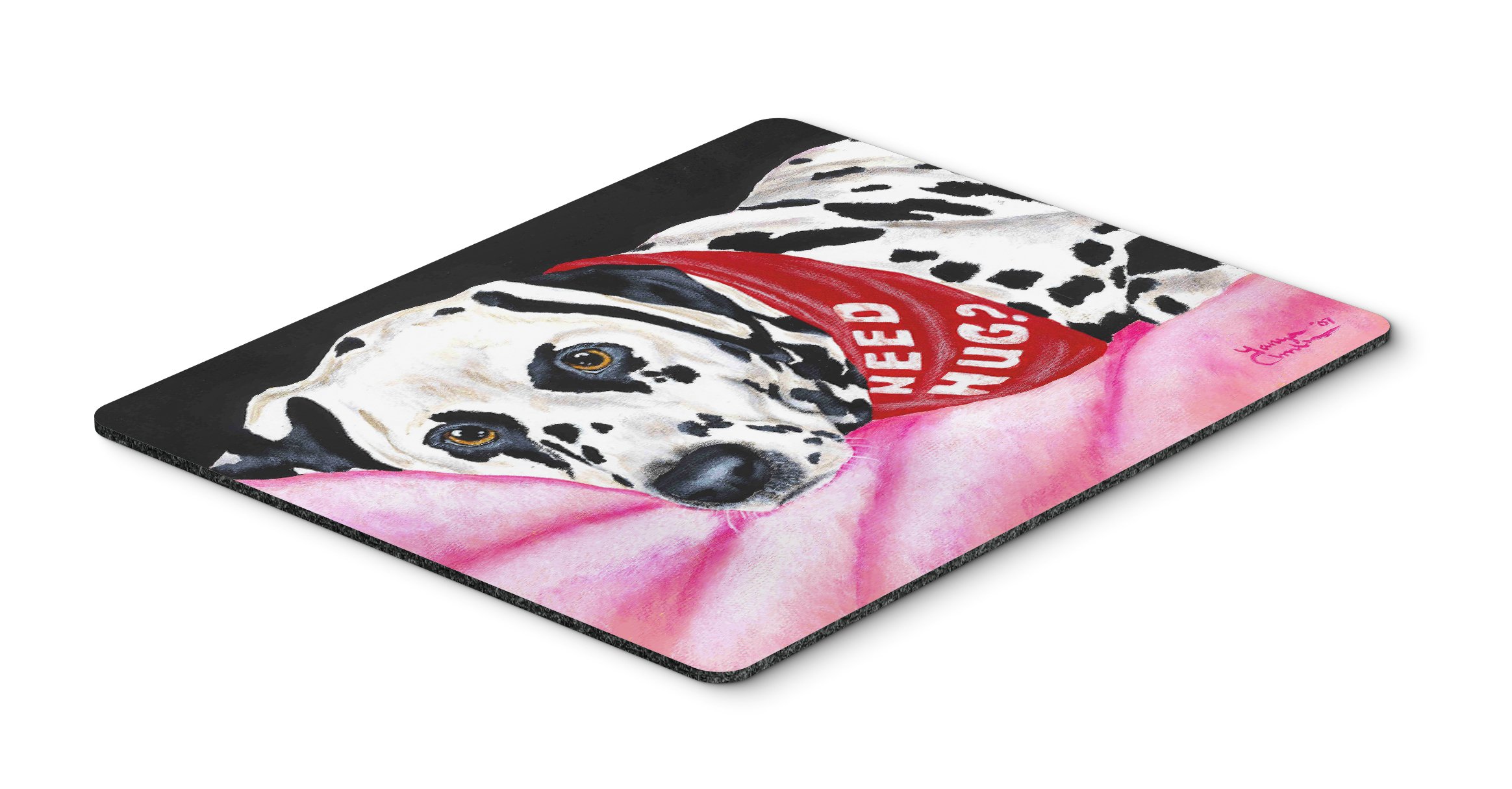 Need a Hug Dalmatian Mouse Pad - Large Washable Non-Slip Desk Mat for Home Office, Gaming & Computer Work | Cute Dog-Themed Hot Pad & Trivet for Kitchen Use
