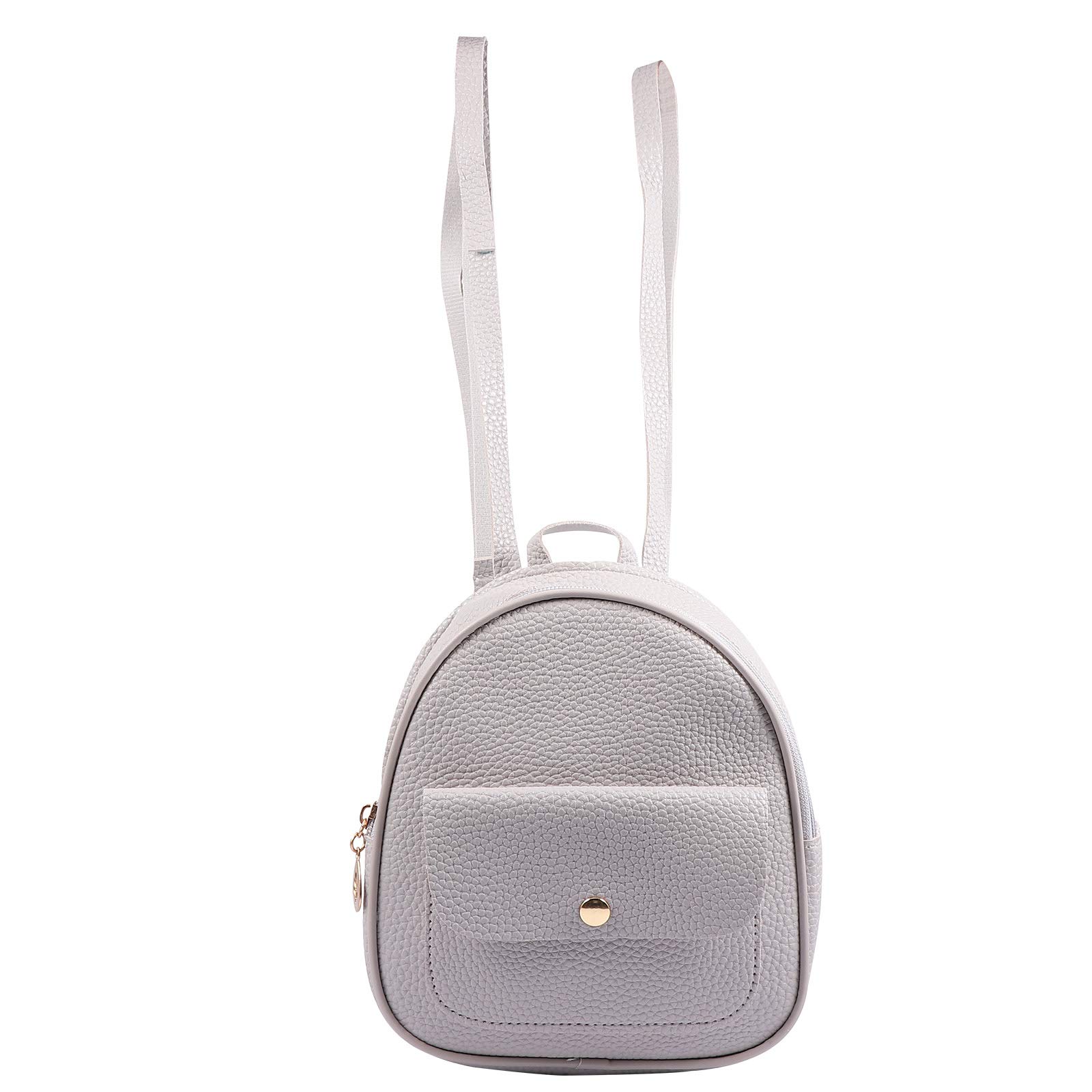 Amosfun Women's PU Leather Mini Backpack - Small Zipper Shoulder Bag for Travel, Work & Daily Use | Fashionable Crossbody Purse for Women
