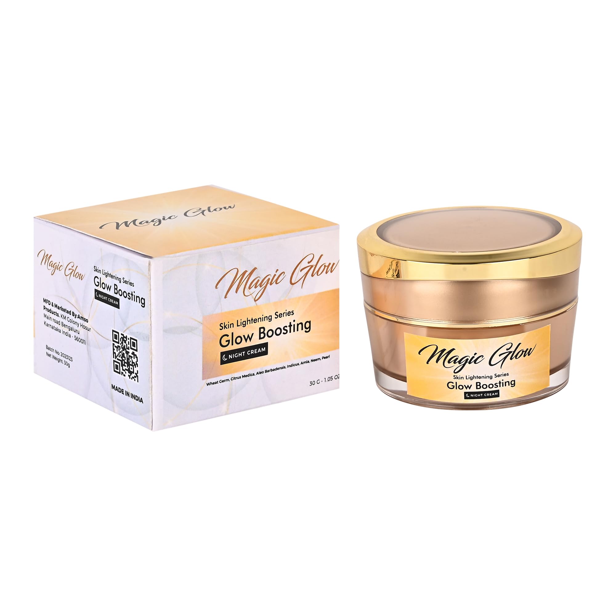 Magic Glow Instant Skin Whitening & Brightening Night Cream - Dark Spot Corrector for Face & Body | Hydrating & Even Skin Tone | Perfect for Nighttime Skincare Routine