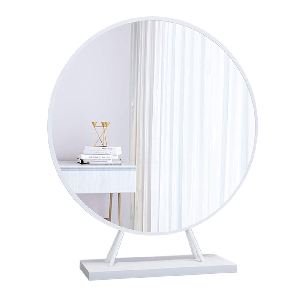 Round Vanity Mirror with Metal Frame - HD Clear Reflection for Bathroom & Bedroom Makeup, Dressing, and Grooming | Perfect for Home, Salon, and Travel Use
