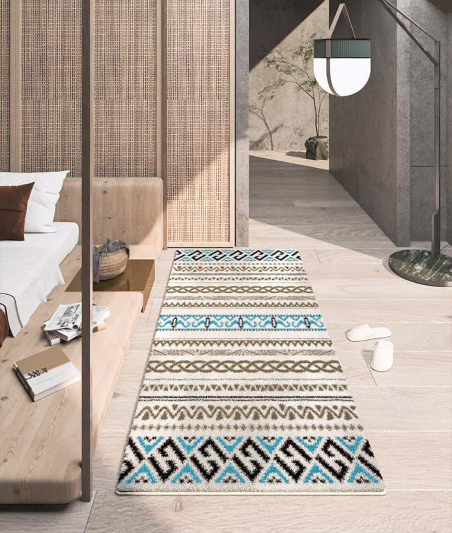 Modern Geometric Area Rugs for Living Room & Bedroom - Abstract Contemporary Runner Rugs for Hallway & Dining Room - Non-Slip Soft Floor Carpet for Home Decor & Office Spaces