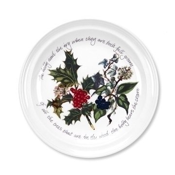 Portmeirion Holly and Ivy 8-Inch Salad Plates, Set of 6 – Elegant Christmas Dinnerware for Holiday Entertaining and Festive Table Settings