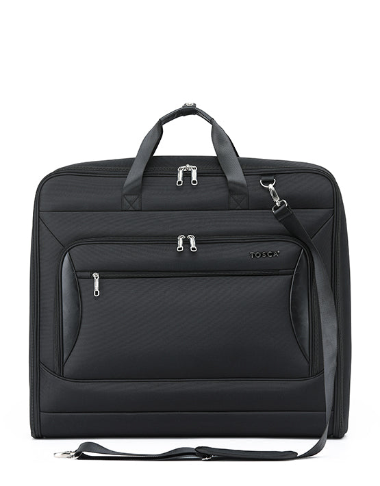 Tosca TCA265 Black Garment Bag for Travel & Storage - Durable Suit Cover for Clothes Protection