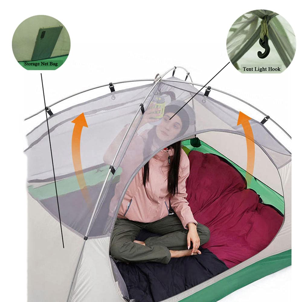 **2-Person Lightweight Waterproof Dome Tent for Camping & Backpacking - Easy 2-Min Setup, Stormproof & Compact - Perfect for Hiking, Outdoor Adventures & Survival Travel**