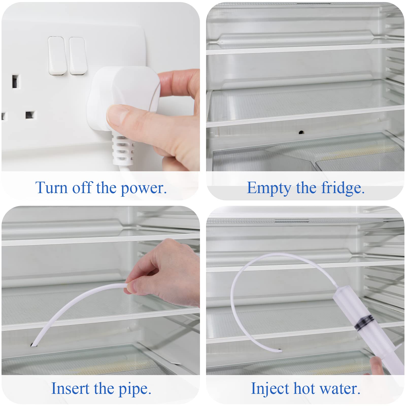 Vaktop 5-Piece Refrigerator Drain Cleaning Kit - Reusable Fridge Drain Hole Brush & Pipe Cleaner Tool Set for Efficient Refrigerator Maintenance - Perfect for Kitchen Appliance Cleaning & Drain Unclogging